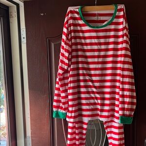 Festive Striped Unisex Pajama Set Christmas PJ Set